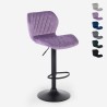 Tabouret de bar de cuisine moderne réglable en tissu velours Jersey Catalogue