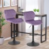 Tabouret de bar de cuisine moderne réglable en tissu velours Jersey Choix