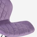 Tabouret de bar de cuisine moderne réglable en tissu velours Jersey 