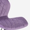 Tabouret de bar de cuisine moderne réglable en tissu velours Jersey 