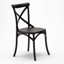 Table carrée noire 70x70cm 2 Chaises Colorées intérieur bar café Vintage Mojito 