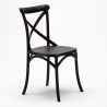 Table carrée noire 70x70cm 2 Chaises Colorées intérieur bar café Vintage Mojito 