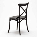 Table carrée noire 70x70cm 2 Chaises Colorées intérieur bar café Vintage Mojito 