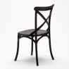 Table carrée noire 70x70cm 2 Chaises Colorées intérieur bar café Vintage Mojito 