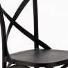 Table carrée noire 70x70cm 2 Chaises Colorées intérieur bar café Vintage Mojito 