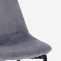 Chaise de salle à manger cuisine restaurant en velours design moderne Lozan 