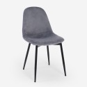 Chaise de salle à manger cuisine restaurant en velours design moderne Lozan Dimensions