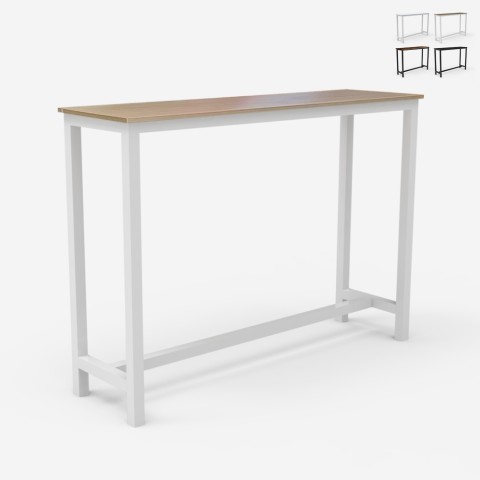 Table haute avec tabourets pour bar cuisine console entrée 140x37x100cm Edebel Promotion