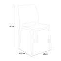 Lot de 25 chaises extérieures empilables restaurant et jardin Love Bica 