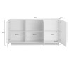 Buffet moderne 3 portes blanc brillant 182cm WH M2 Modèle