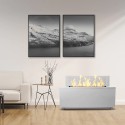 Cheminée au bioéthanol intérieur/extérieur à poser 100x40x40cm Caravaggio Remises