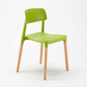Table carrée noire 70x70cm et 2 chaises colorées d'intérieur Barcellona Mojito 