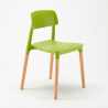 Table carrée noire 70x70cm et 2 chaises colorées d'intérieur Barcellona Mojito 