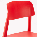 Table carrée noire 70x70cm et 2 chaises colorées d'intérieur Barcellona Mojito 