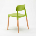 Table carrée noire 70x70cm et 2 chaises colorées d'intérieur Barcellona Mojito 