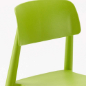 Table carrée noire 70x70cm et 2 chaises colorées d'intérieur Barcellona Mojito 