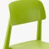 Table carrée noire 70x70cm et 2 chaises colorées d'intérieur Barcellona Mojito 