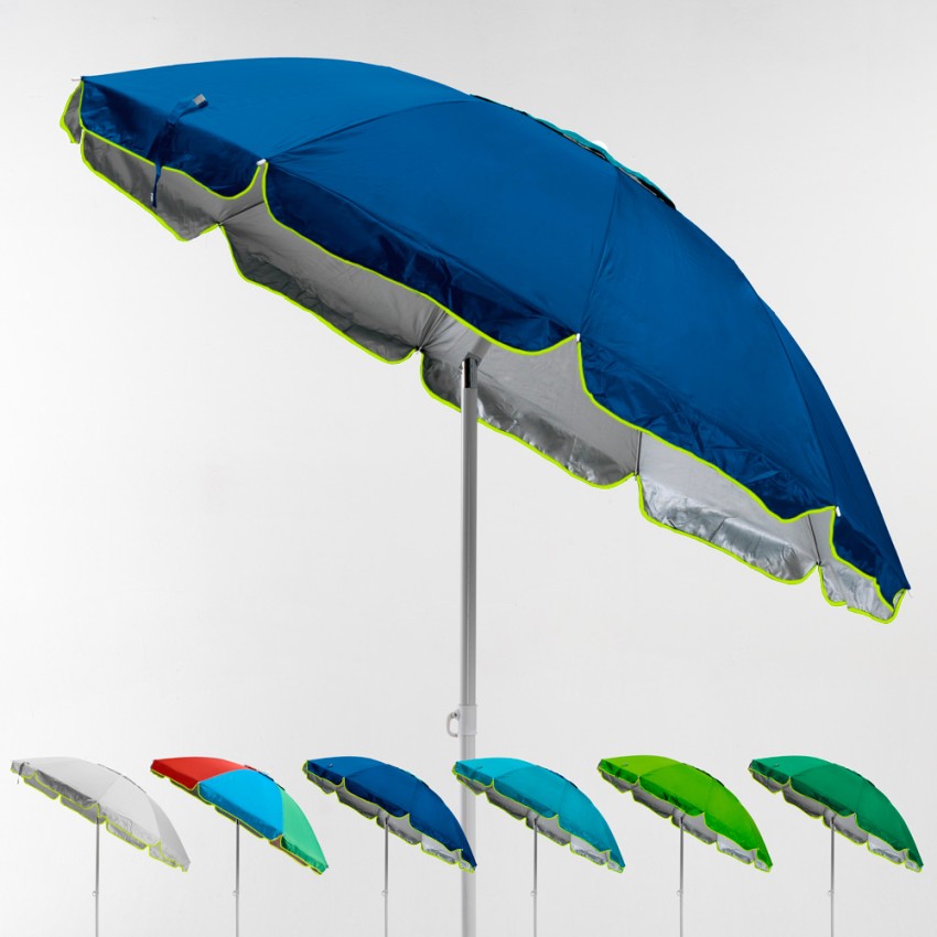 Parasol de plage 220 cm anti-vent protection uv Portofino Vente Parasol de plage 220 cm anti-vent protection uv Portofino Vente