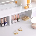 Coiffeuse table de maquillage moderne blanc avec miroir et 2 tiroirs Lena Réductions