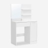 Coiffeuse table de maquillage avec miroir tabouret placard Vika Vente