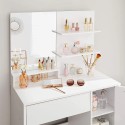 Coiffeuse table de maquillage avec miroir tabouret placard Vika Remises