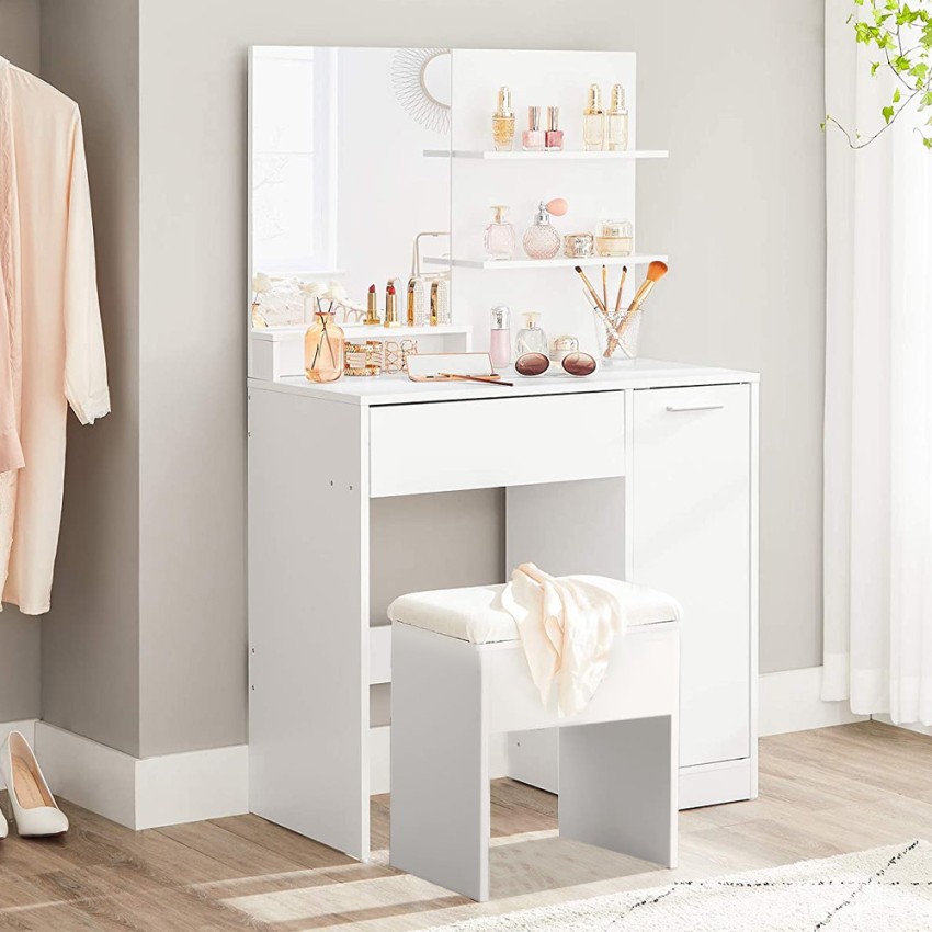 Coiffeuse table de maquillage avec miroir tabouret placard Vika Promotion Coiffeuse table de maquillage avec miroir tabouret placard Vika Promotion