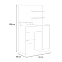 Coiffeuse table de maquillage moderne avec miroir placard bois Vika Wood Offre