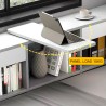 Lit 1 place et demi 120x190 avec coffre de rangement Stellan Remises