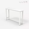 Table console 120x40cm métal blanc meuble d'entrée en bois Welcome light 