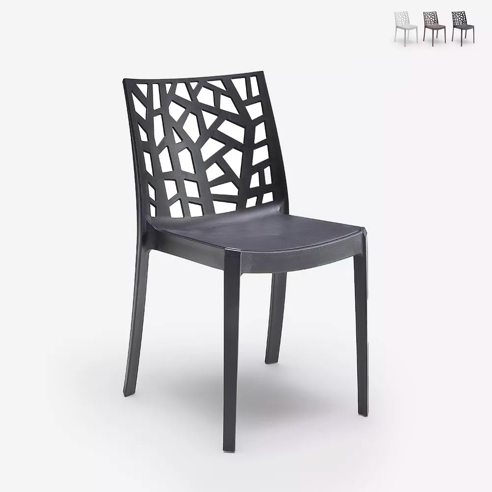 Chaise empilable moderne pour bar extérieur restaurant et jardin Matrix BICA