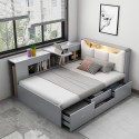 Lit 1 place et demi 120x190 avec coffre de rangement Stellan Promotion