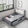 Lit 1 place et demi 120x190 avec coffre de rangement Stellan Offre