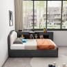 Lit 1 place et demi 120x190 avec coffre de rangement Sorik Caractéristiques