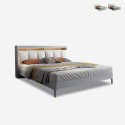 Lit double 160x200 avec coffre de rangement LED et USB Courier Vente