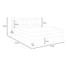 Lit double 160x200 avec coffre de rangement LED et USB Courier Caractéristiques