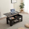 Table basse relevable de salon avec coffre de rangement moderne Suares 