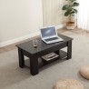Table basse relevable de salon avec coffre de rangement moderne Suares 