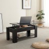 Table basse relevable de salon avec coffre de rangement moderne Suares 