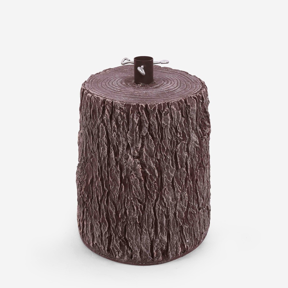 Pied de sapin de Noël tronc en imitation bois 35x38cm Drammen