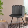 Chaise de salon fauteuil design coquille rembourrée en velours Shelly Remises