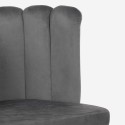 Chaise de salon fauteuil design coquille rembourrée en velours Shelly 