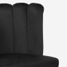 Chaise de salon fauteuil design coquille rembourrée en velours Shelly 