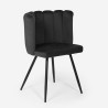 Chaise de salon fauteuil design coquille rembourrée en velours Shelly Modèle