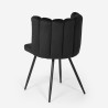 Chaise de salon fauteuil design coquille rembourrée en velours Shelly Prix