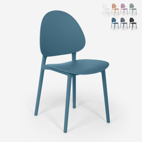 Chaise moderne en polypropylène pour cuisine extérieure salle à manger Gladys Promotion