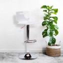 Tabouret haut bar et cuisine en acier chromé design industriel San José Design Catalogue