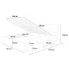 Lit double coffre avec système de levage sommier à lattes 160x200cm Design Steyr King 