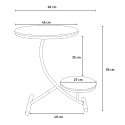 Table basse élégante 2 plateaux ronds en marbre45x50cm Marpes L Modèle