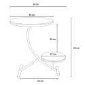 Table basse design métal et marbre 2 plateaux 50x50cm Marpes XL Modèle