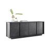 Buffet design moderne 4 portes effet marbre 180x43x79cm Athens Choix